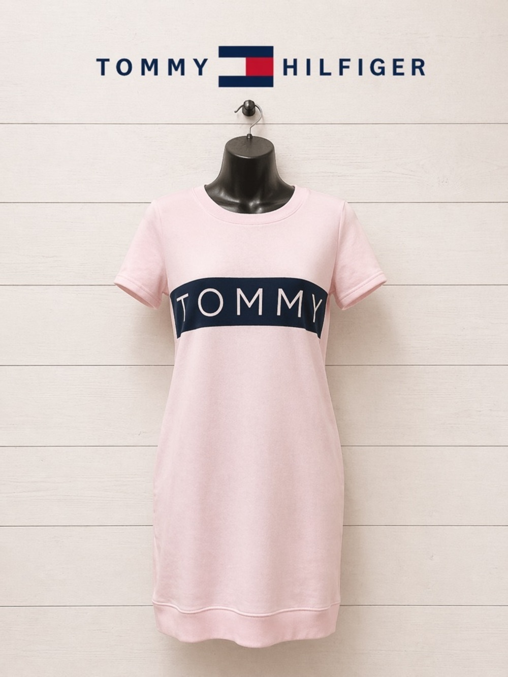 NWOT Pink Logo Sweatshirt Dress – Tommy Hilfiger size XS